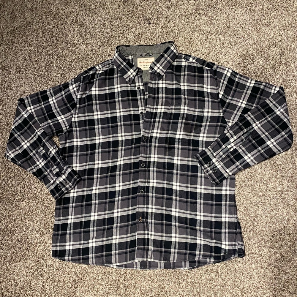NEW Weatherproof Vintage Men's Flannel Long Sleeves Shirt